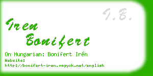 iren bonifert business card
